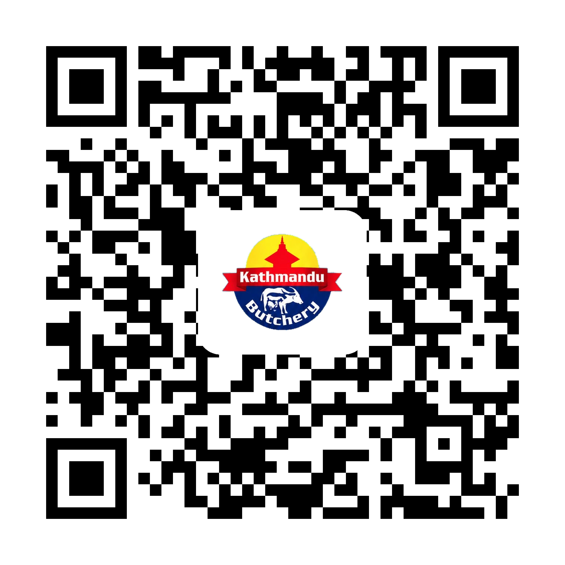 QR code that opens the Kathmandu Butchery Dashain booking page